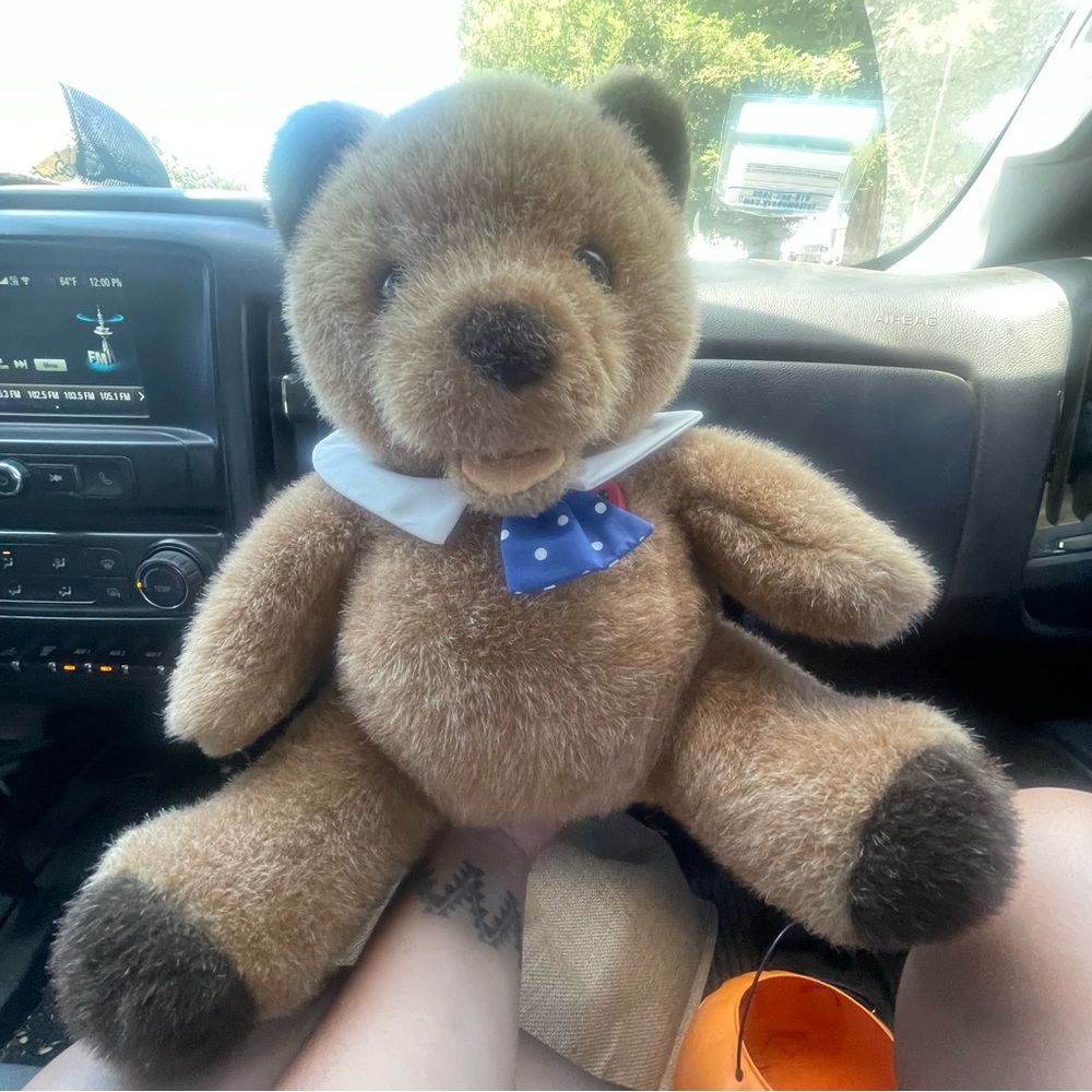 Brown Teddy Bear with Bow Tie